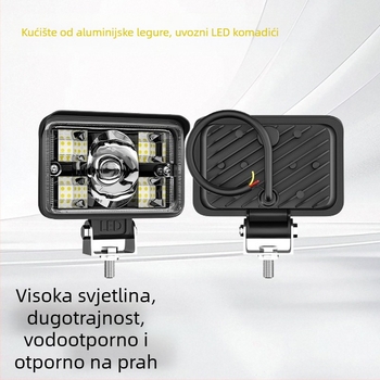 Automobilska radna LED svjetiljka s širokim vidnim poljem i dvobojnim laserskim reflektorom (32W, 10-80V, 5000lm, >30000 h, 6000-7000K)
