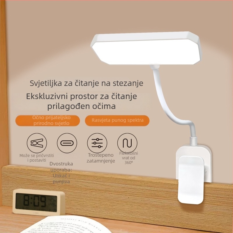 Clip LED stolna lamp s zaštitom očiju, CE certifikat, 5V, 3W, ugrađena baterija