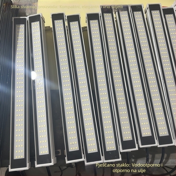 Metalna LED radna svjetiljka za strojeve s podesivim kliznim nosačem, matno anti-reflektirajuće staklo, vodootporna, otporna na ulje i eksploziju, 220V/24V za CNC tokaru