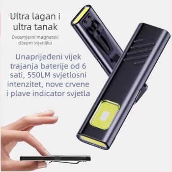 Prijenosna COB radna svjetiljka za popravak automobila, punjiva, magnet, bijeli laserski snop, domet 100–200 m, privjesak za ključeve