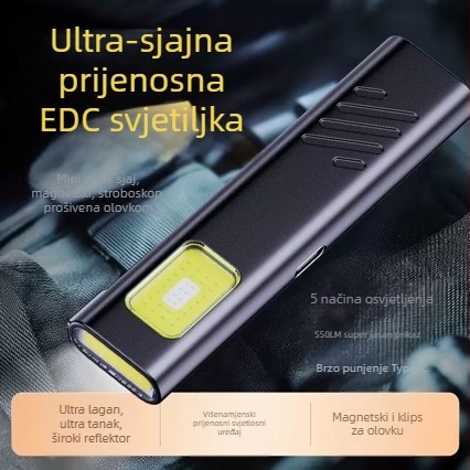 Prijenosna COB radna svjetiljka za popravak automobila, punjiva, magnet, bijeli laserski snop, domet 100–200 m, privjesak za ključeve