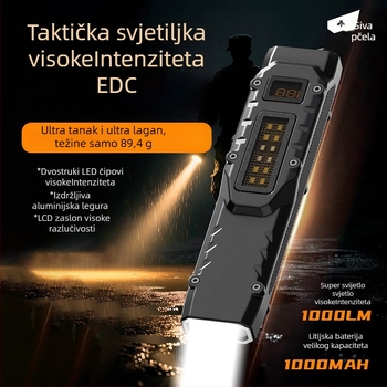 Pathfinder bee Dt007 Ručna LED svjetiljka, kućište od nehrđajućeg čelika, vrijeme punjenja 3 sata