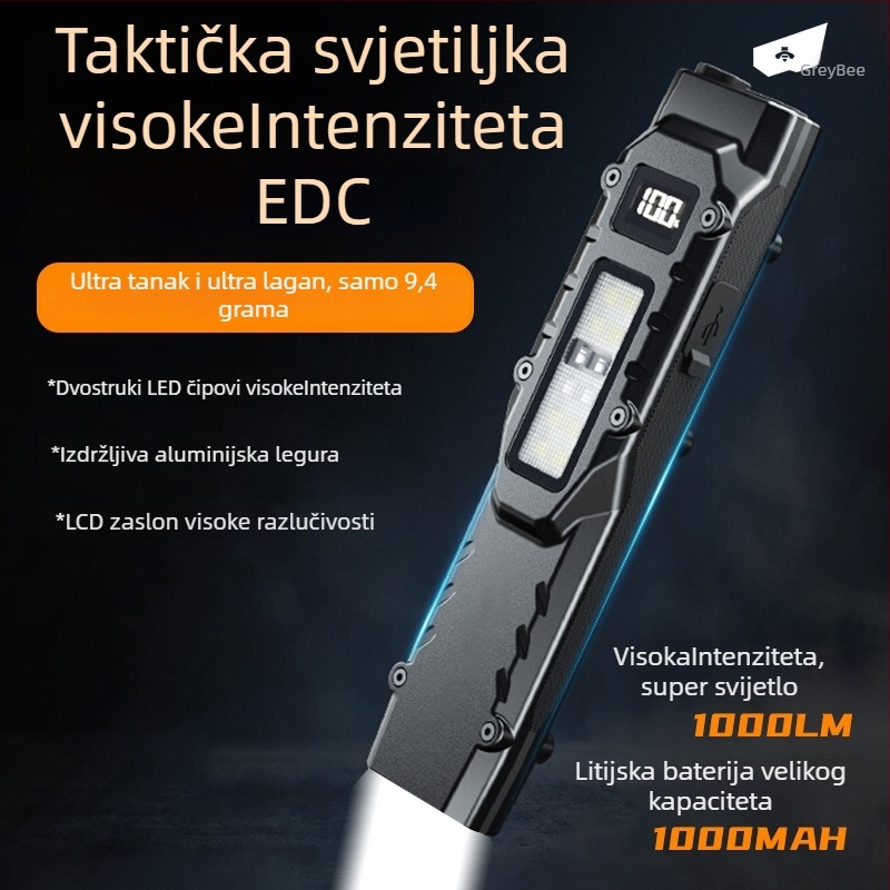 Pathfinder bee Dt007 Ručna LED svjetiljka, kućište od nehrđajućeg čelika, vrijeme punjenja 3 sata