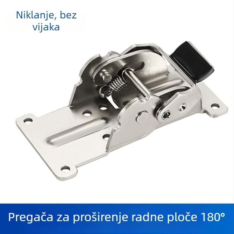 Sklopiva šarka s automatskim zaključavanjem, 180°/90°/0°, hladno valjani čelik, lisovanje