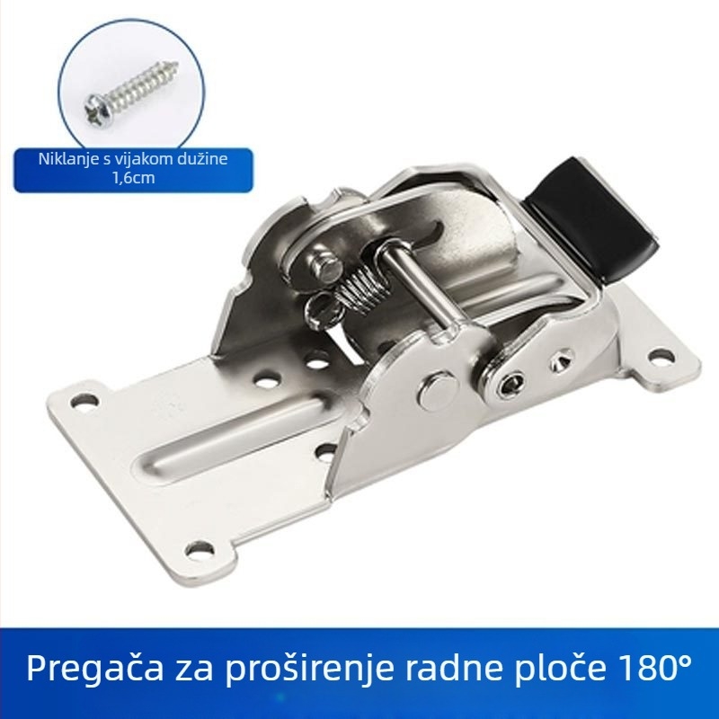 Sklopiva šarka s automatskim zaključavanjem, 180°/90°/0°, hladno valjani čelik, lisovanje