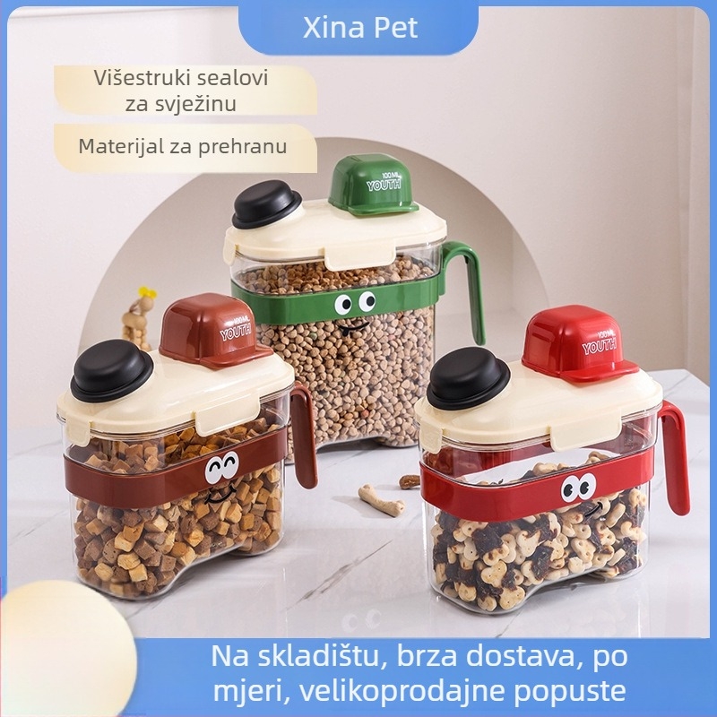 Harry PP zatvoreni spremnik za hranu za kućne ljubimce – vodootporan, zapečaćeni spremnik za hranu pasa i mačaka, 2800–3600 ml