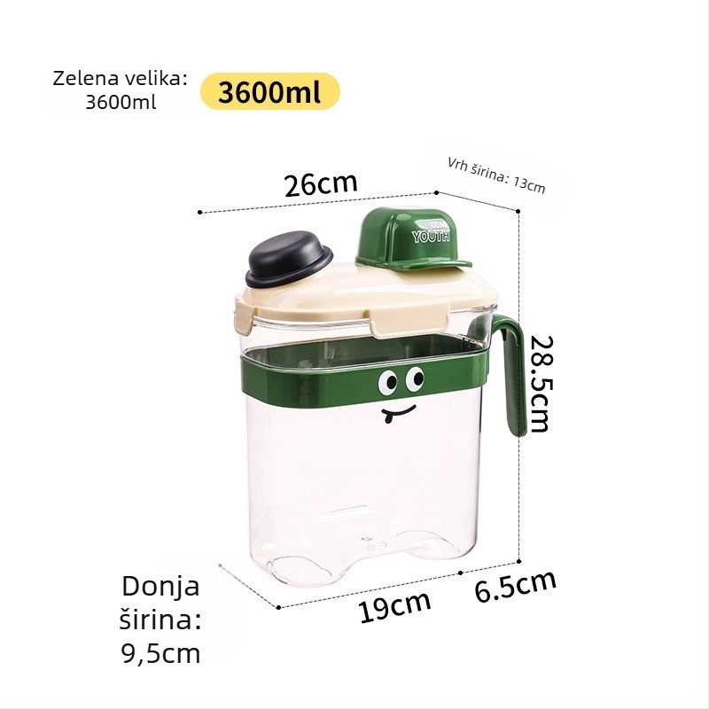 Harry PP zatvoreni spremnik za hranu za kućne ljubimce – vodootporan, zapečaćeni spremnik za hranu pasa i mačaka, 2800–3600 ml