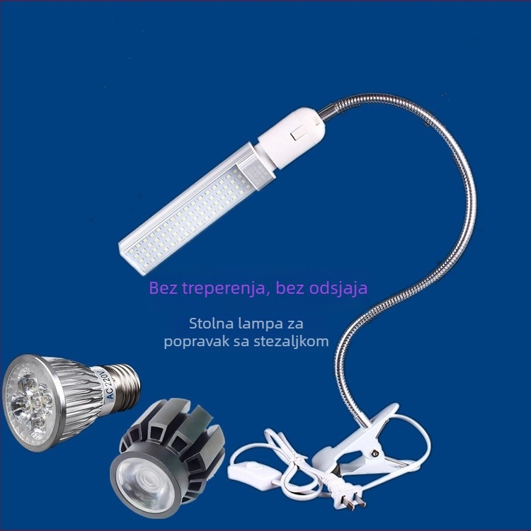 LED klips stolna lampica za popravak mobitela, CRI ≥90, osvjetljenje klase A, 220V, gumb prekidač, inteligentna kontrola