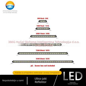 LED svjetlo za motocikl - LED traka 24W, 50V, 6000K, 6000 lm, 30 000 h
