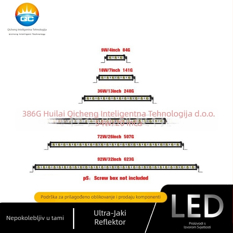 LED svjetlo za motocikl - LED traka 24W, 50V, 6000K, 6000 lm, 30 000 h