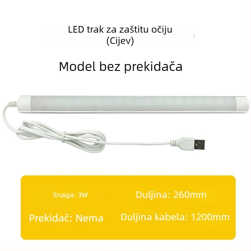 LED stolna lampa s zaštitom očiju, USB napajanje, napetost ≤ 36V, CRI ≤ 70, osvjetljenje Nacionalna Klasa A