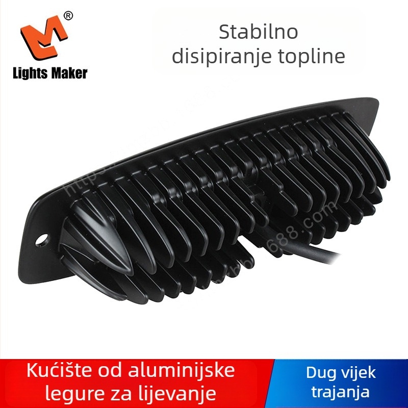Automobilski LED reflektor i radna svjetiljka, 18W, 12/24V, aluminijska legura, 6000K, model LML-1918FC