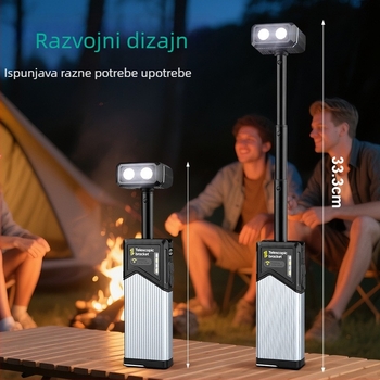 Skywolfeye Prenosna višefunkcionalna LED radna svjetiljka, 8 W, 1400 mAh, Type-C punjenje, LED izvor, doseg 50–100 m