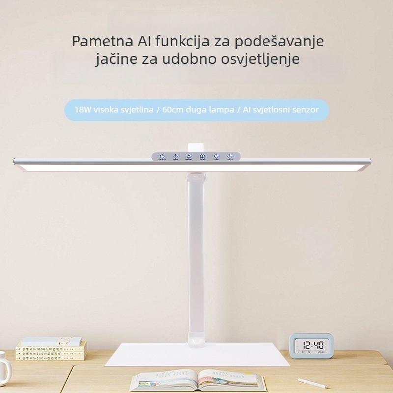 Učenicka stolna lampa s punim spektrom zaštite vida, LED, 18W, dodirni prekidač, metalno sjenilo, Du Pai (CRI ≥95 • LED • 18W • metalno sjenilo • CE)