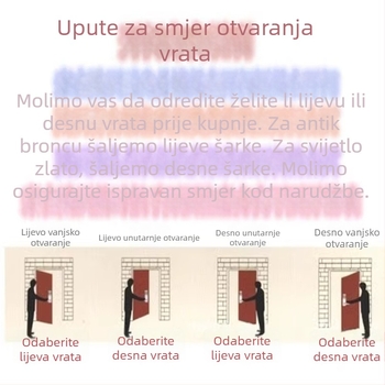 Željezna panta za vrata u obliku H, u obliku zastavice, debeli osovinski, odvojiva