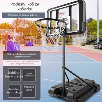 Pokretni košarkaški stalak s podizačem okvira za šut, lijevano željezo, 6,7 kg, šifra proizvoda 454