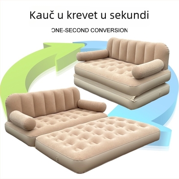 Samonafukavajući kauč-krevet za vanjsku upotrebu, prijenosni sklopivi zračni madrac s plišastom površinom, marka Bbl, težina 4,5 kg, nosivost 200 kg.