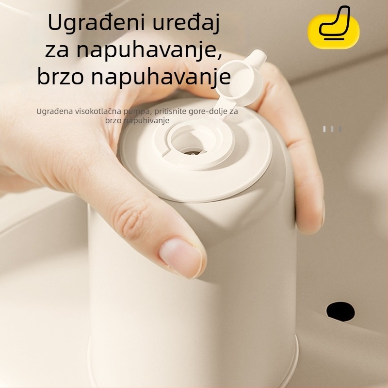 Prenosno napuhljiva dječja sjedalo za kupanje, sklopiv dizajn, 0–3 godine