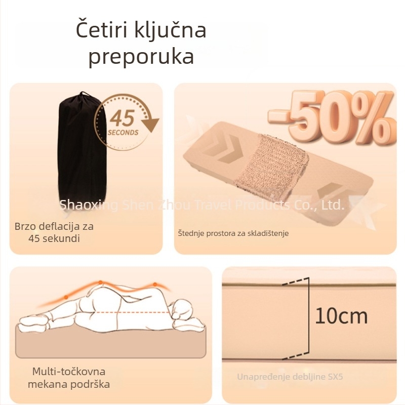 Blackdog automatski napuhujući madrac s električnom pumpom – 30D elastična tkanina, za 1–2 osobe, 3,2 kg