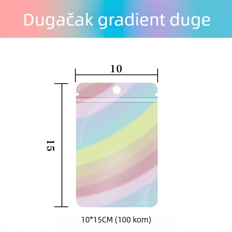 Samozatvarajuća vrećica za iznenađenja s aluminiziranim PET-om, ZIP tip pakiranja, prilagodljiva za mini iznenađenja, duljina zatvaranja 10–30 cm
