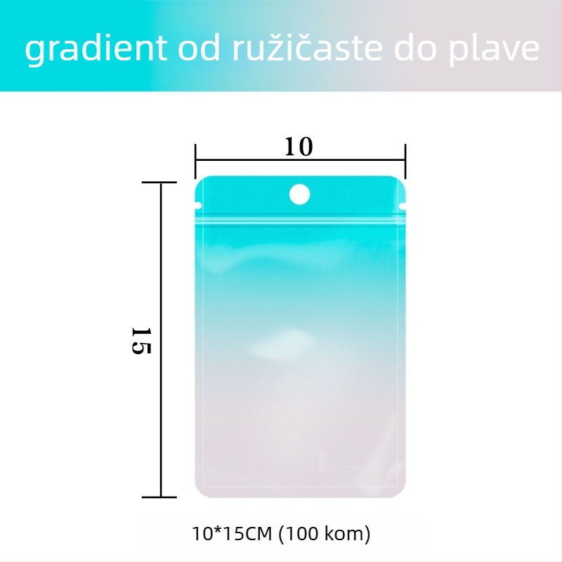 Samozatvarajuća vrećica za iznenađenja s aluminiziranim PET-om, ZIP tip pakiranja, prilagodljiva za mini iznenađenja, duljina zatvaranja 10–30 cm