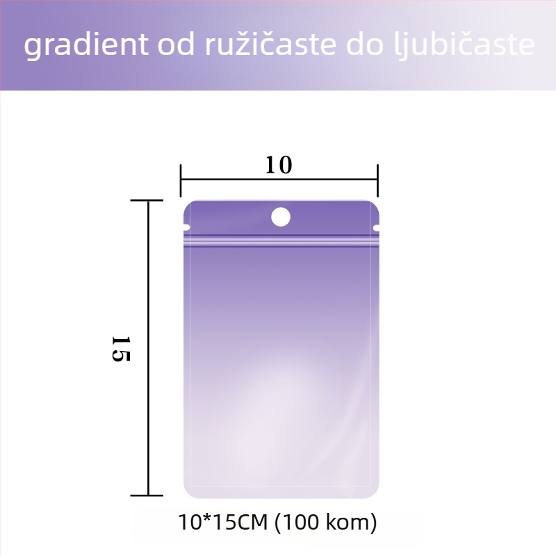 Samozatvarajuća vrećica za iznenađenja s aluminiziranim PET-om, ZIP tip pakiranja, prilagodljiva za mini iznenađenja, duljina zatvaranja 10–30 cm