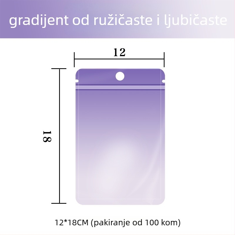 Samozatvarajuća vrećica za iznenađenja s aluminiziranim PET-om, ZIP tip pakiranja, prilagodljiva za mini iznenađenja, duljina zatvaranja 10–30 cm