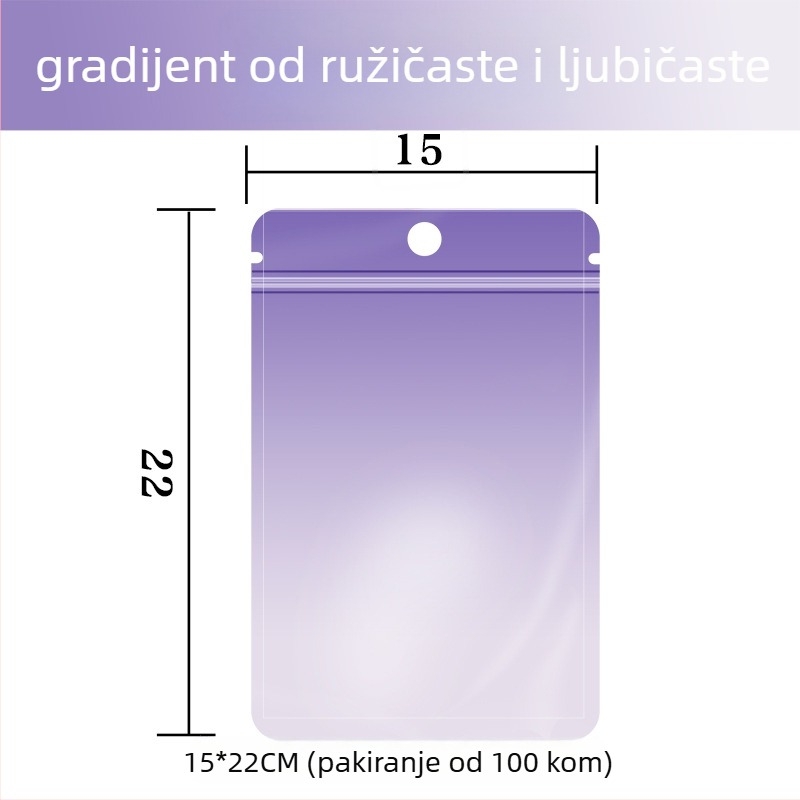 Samozatvarajuća vrećica za iznenađenja s aluminiziranim PET-om, ZIP tip pakiranja, prilagodljiva za mini iznenađenja, duljina zatvaranja 10–30 cm