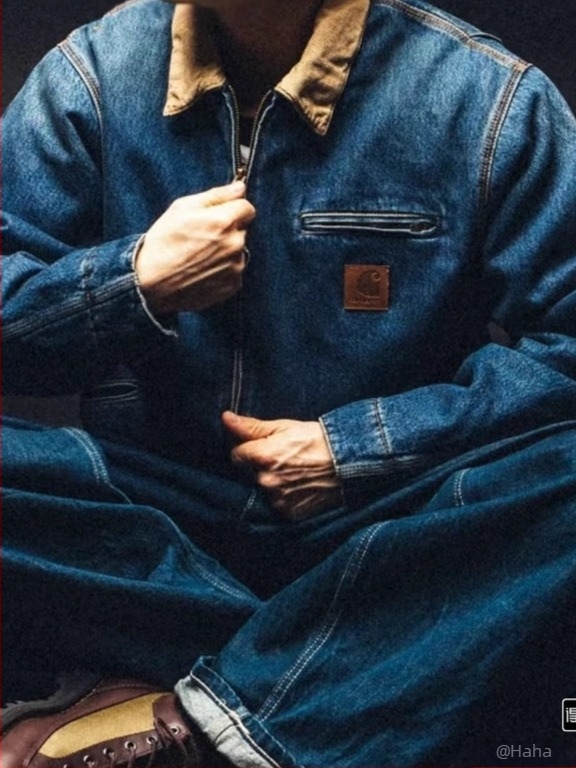 J97 denim jakna za muškarce, otporna na habanje i vjetar, zip zatvarač, rever ovratnik, labavi kroj, unutarnja podstava od pamuka, proljeće–jesen