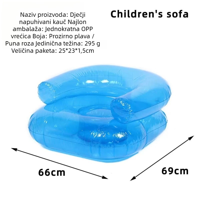 Dječji prozirni napuhani kauč – prijenosni PVC za vodene igre; Materijal: ekološki PVC; Značka: Nothing; Kategorija: Drugo.