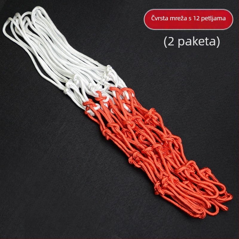 Vanjska ojačana najlonska mreža za koš za košarku, 2 komada, Ray Win Cards, težina 50 g, mogućnost prilagodbe