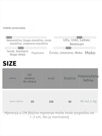 Majica s natpisom slova, okrugli izrez, dugi rukavi, pamuk 95%+ uz elastanom, srednja duljina