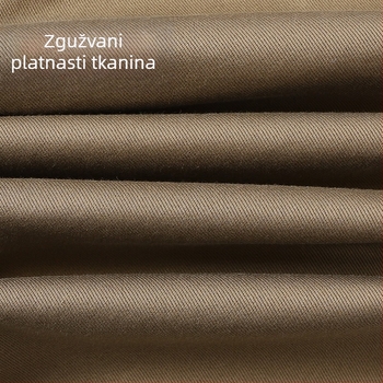 Muške casual hlače s ravnim krojem, srednji porast struka, elastični materijal, bez bora