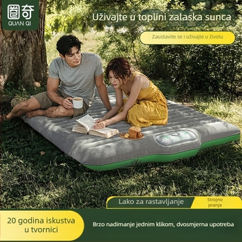 Naduvljivo ležište za kampiranje — Circle Odd, 1,6 kg, nosivost 200 kg, površina s flokom