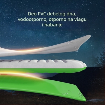 Naduvljivo ležište za kampiranje — Circle Odd, 1,6 kg, nosivost 200 kg, površina s flokom