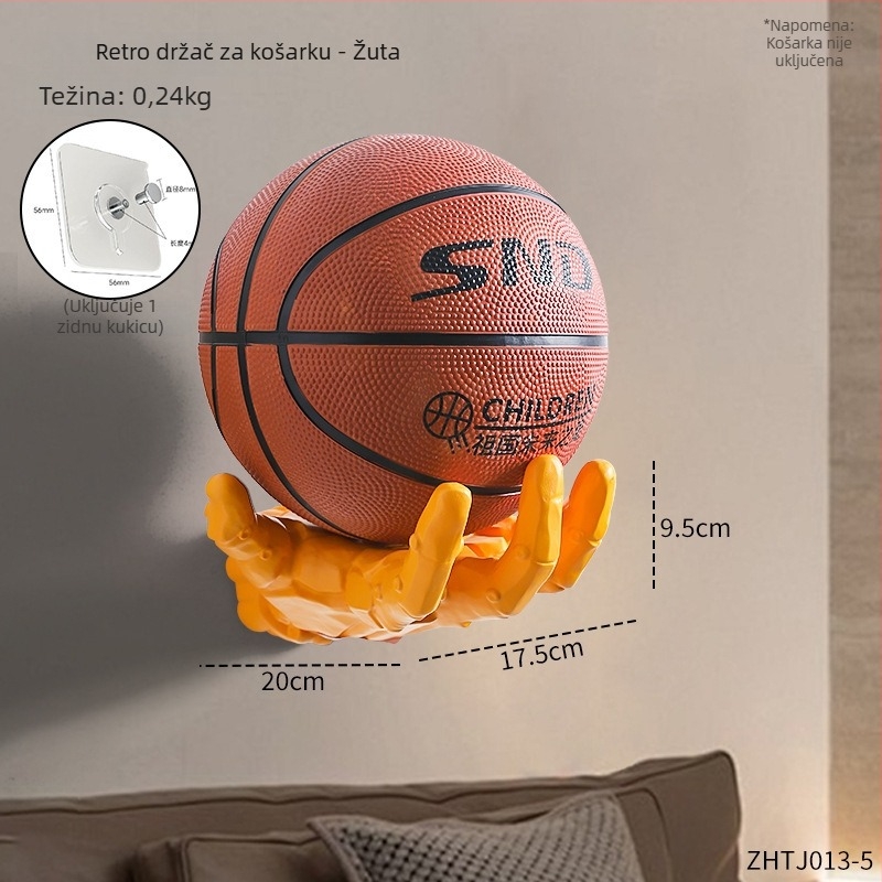 Zidni regal za pohranu u cyberpunk stilu za košarku, odjeću i nogomet – vinil, polu-ručna i polu-mehanička izrada