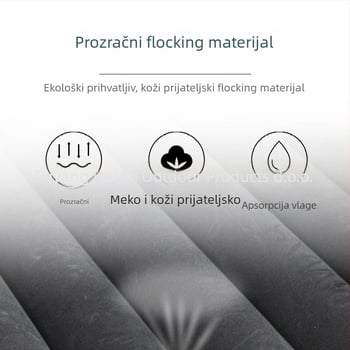 2‑osobni naduhavajući PVC kauč s flokiranom površinom, za unutarnju i vanjsku upotrebu, sklopivi, napuhavanje pomoću zraka, model Srsf