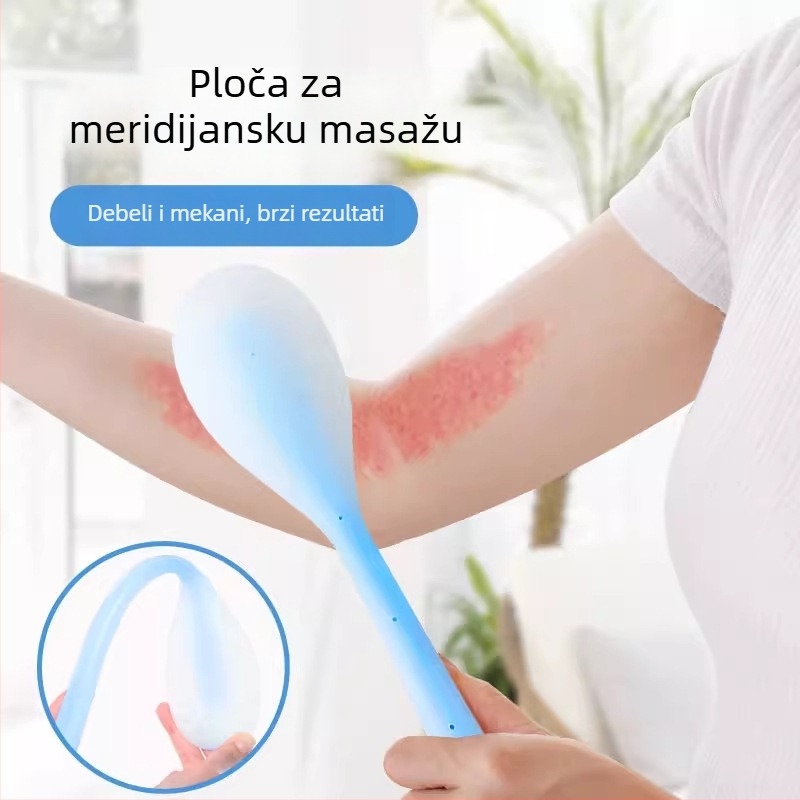 Silikonska meridijanska ploča za tapping i masažni štapić s okruglom glavom za masiranje ramena, vrata, leđa i nogu — ručno, 1. stupanj