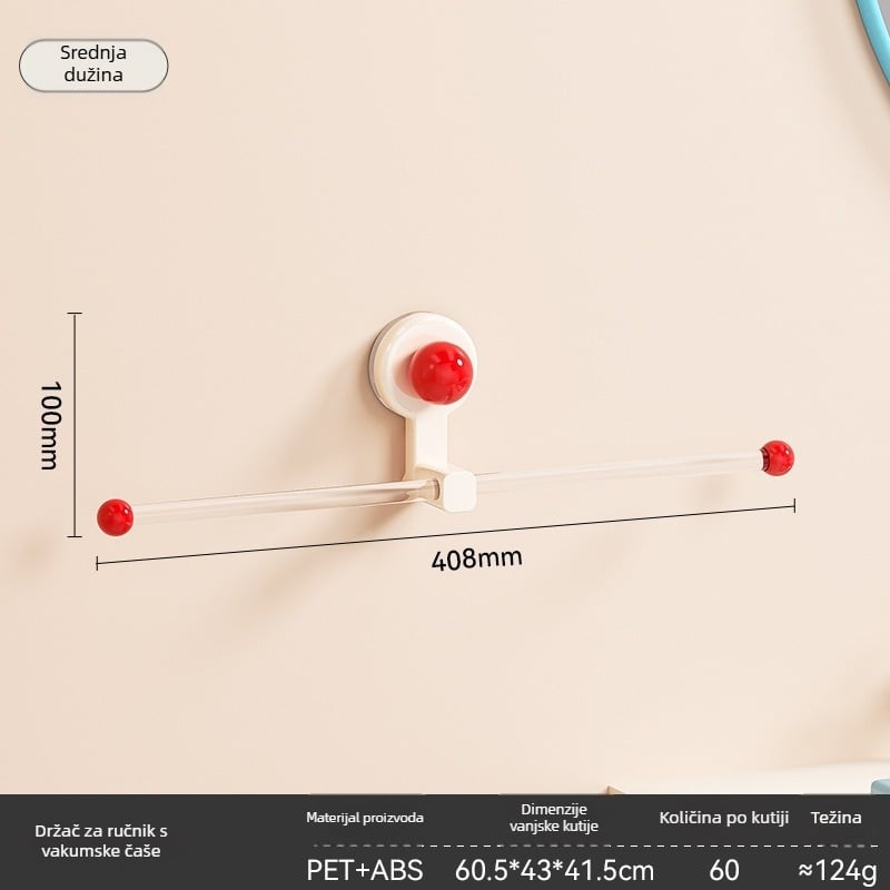 Držač za gumice za kosu – zidni organizator za kupaonicu, bez bušenja, plastičan, marka Yimijia, prilagodljiv