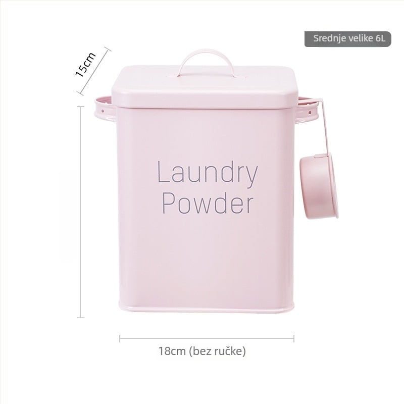 Metalni spremnik za skladištenje žitarica s čvrstim brtvljenjem i zaštitom od vlage, prehrambena kvaliteta, za rižu, brašno i hranu za kućne ljubimce, kapacitet 5–6 L