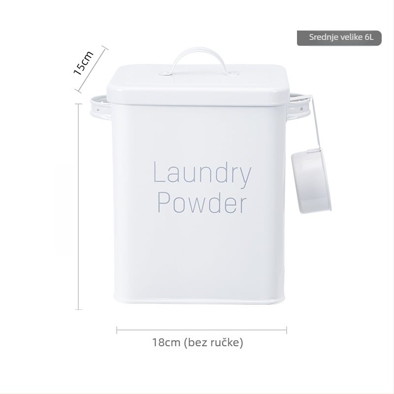 Metalni spremnik za skladištenje žitarica s čvrstim brtvljenjem i zaštitom od vlage, prehrambena kvaliteta, za rižu, brašno i hranu za kućne ljubimce, kapacitet 5–6 L