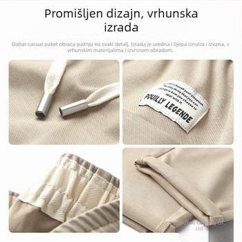 Casual muške hlače od Lyocell-a, uski kroj, ravne nogavice, niski struk, kopčano zatvaranje
