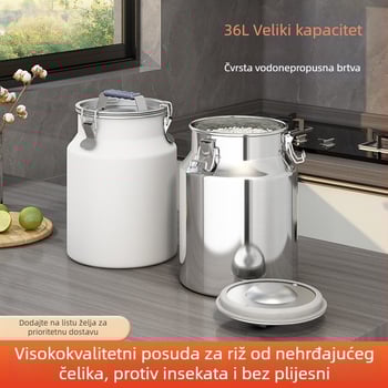 Metalni spremnik za žitarice, zatvoren, otporan na vlagu i štetnike, s poklopcem