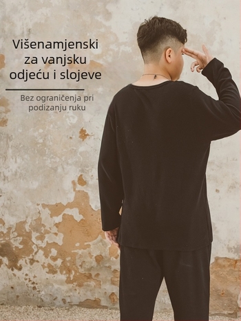 Yijia Dječji dvostrano fleece top za zimu, Derong tkanina, 90% poliester, 10% spandeks, bez kapuljače, za djecu iznad 140 cm (8+ godina)
