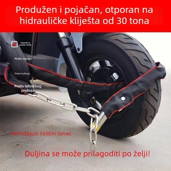 Lu ying nehrđajući čelični lančani lokot za bicikle, tricikle, električne bicikle i motocikle s lokotom