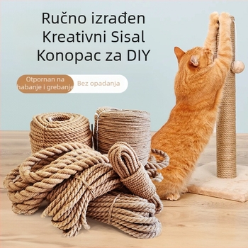 Mačji grebalnik s konopnim užetom – Seven Oh, jednostavan stil