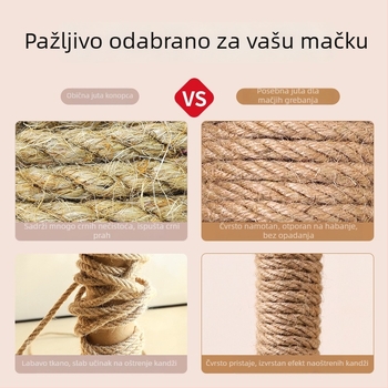 Mačji grebalnik s konopnim užetom – Seven Oh, jednostavan stil