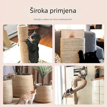 Mačji grebalnik s konopnim užetom – Seven Oh, jednostavan stil