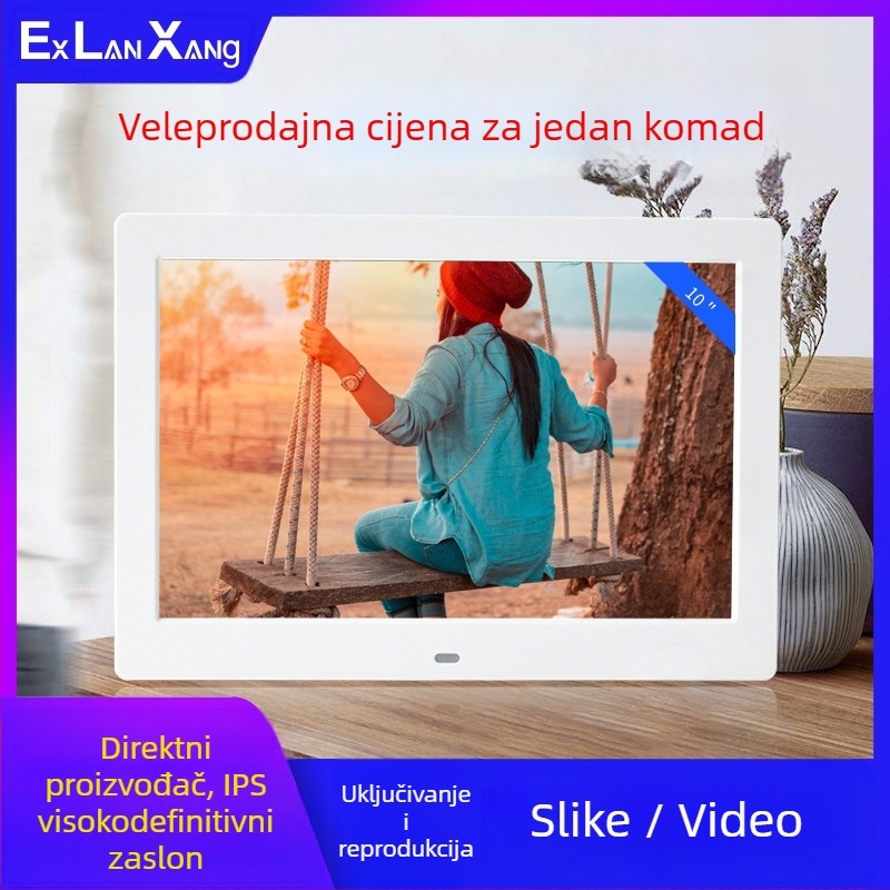 7-inčna HD LED digitalna foto rám s karticom, reprodukcija fotografija i videa; rezolucija 800×480; podrška SD/USB/MMC kartica; omjer 16:9; model DPF-706