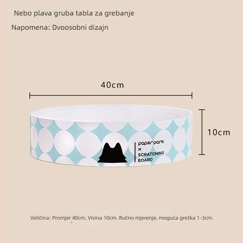 Integrirano mačje gnijezdo i grebalna ploča, površina od valovitog kartona, dvostrano otporno na habanje, okrugli bazen za grebanje